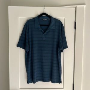 Travis Mathew Blue Striped Polo Size XXL